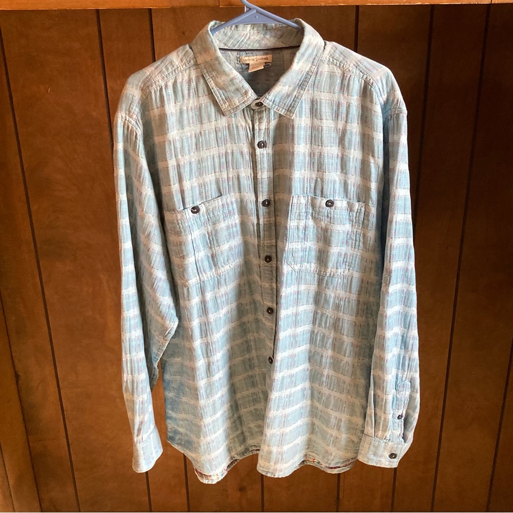 Carbon 2 Cobalt Shirt Mens LT Long Sleeve Button Up Plaid Multicolor